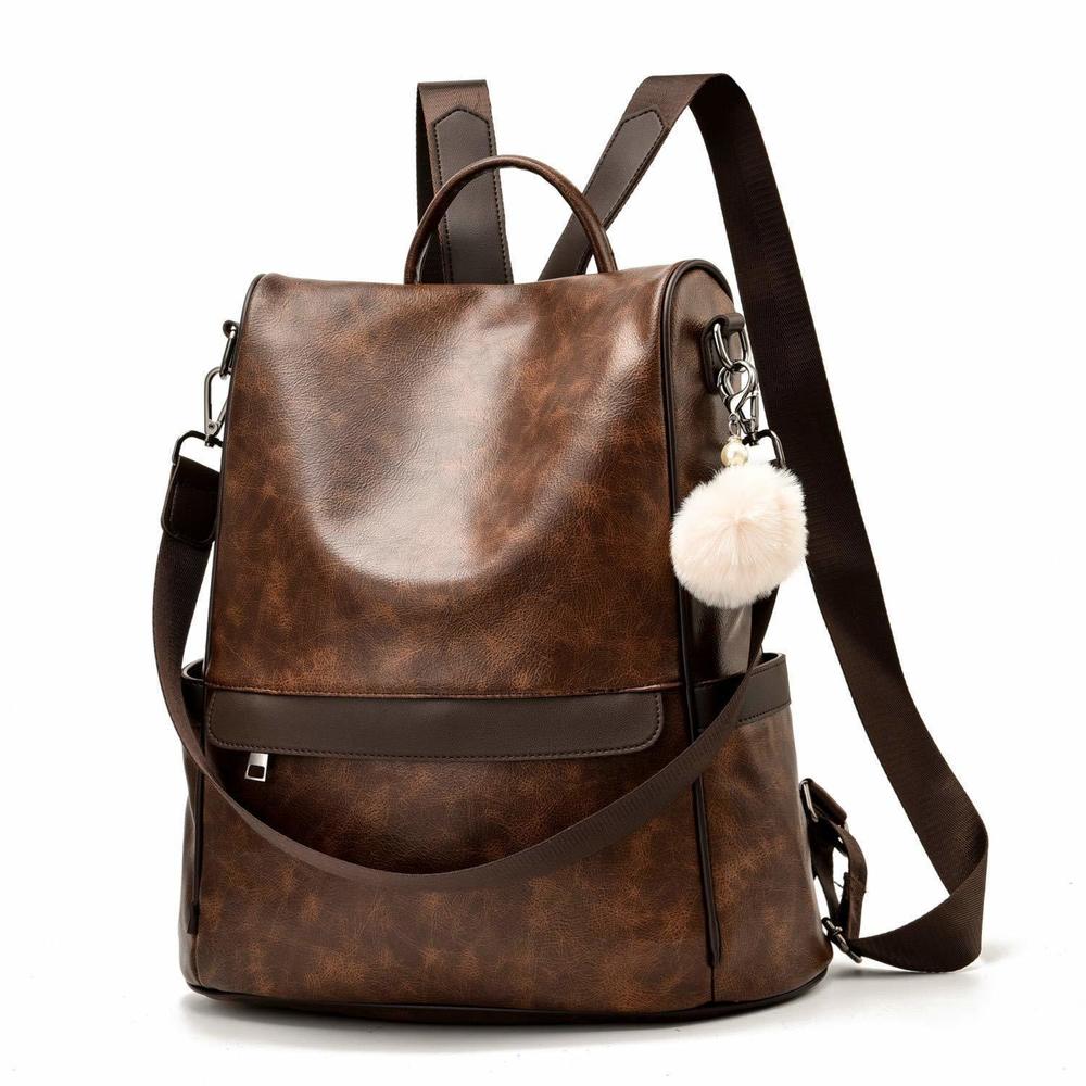 Women Backpack Purse PU Leather Anti-theft Casual Shoulder Bag Fashion😇